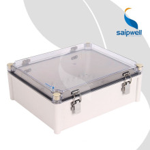 Fabricant Saipwell haute qualité couvercle transparent boîtier électronique ABS avec charnière 340 * 280 * 130MM